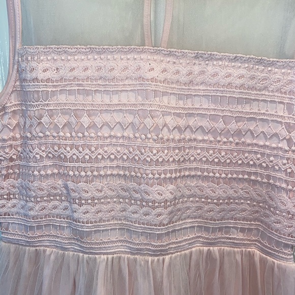 Forever 21 pink tulle ruffle dress size 13/14 - Picture 2 of 8